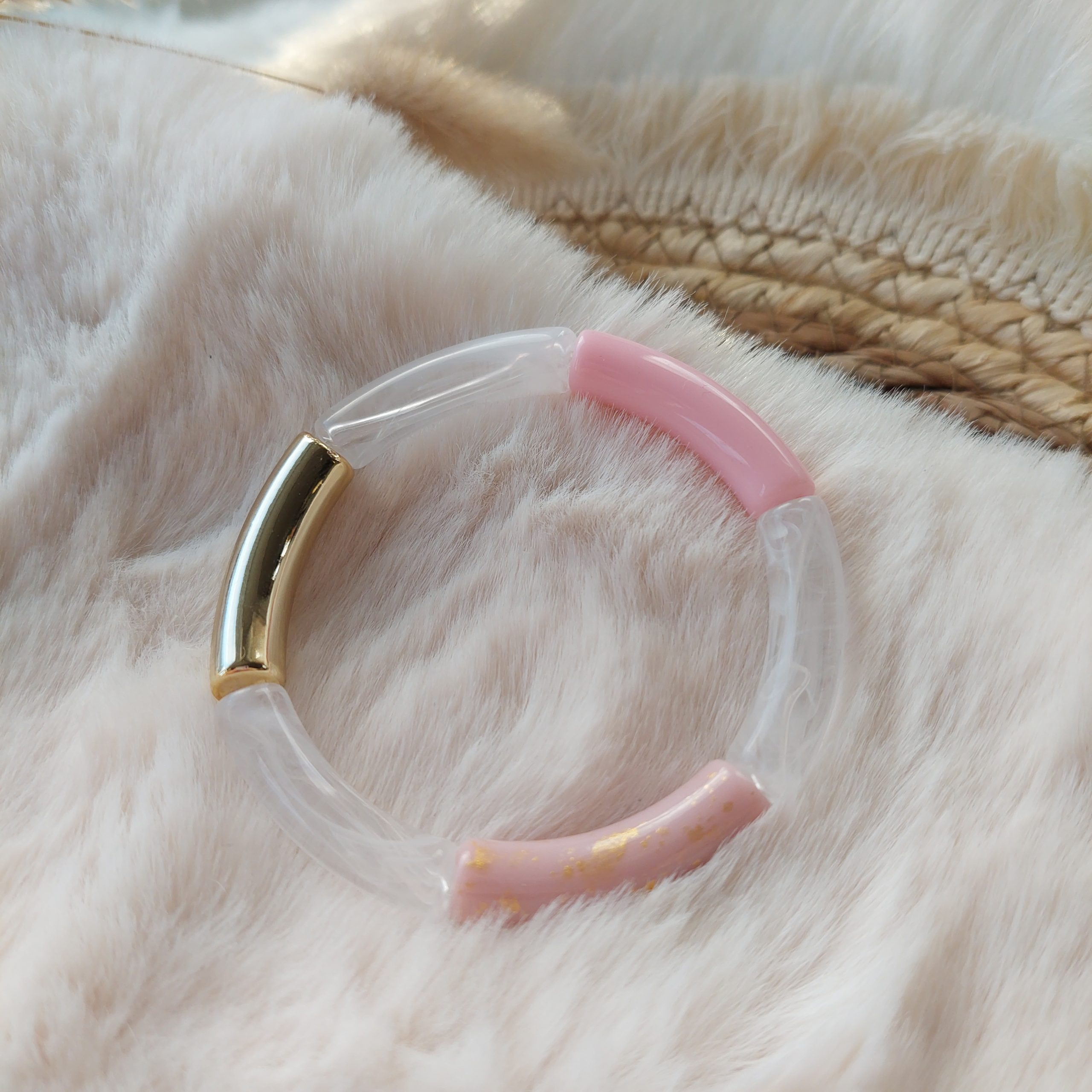 Opgewonden zijn Havoc Productie Tube Armband Roze | Little March Jewellery