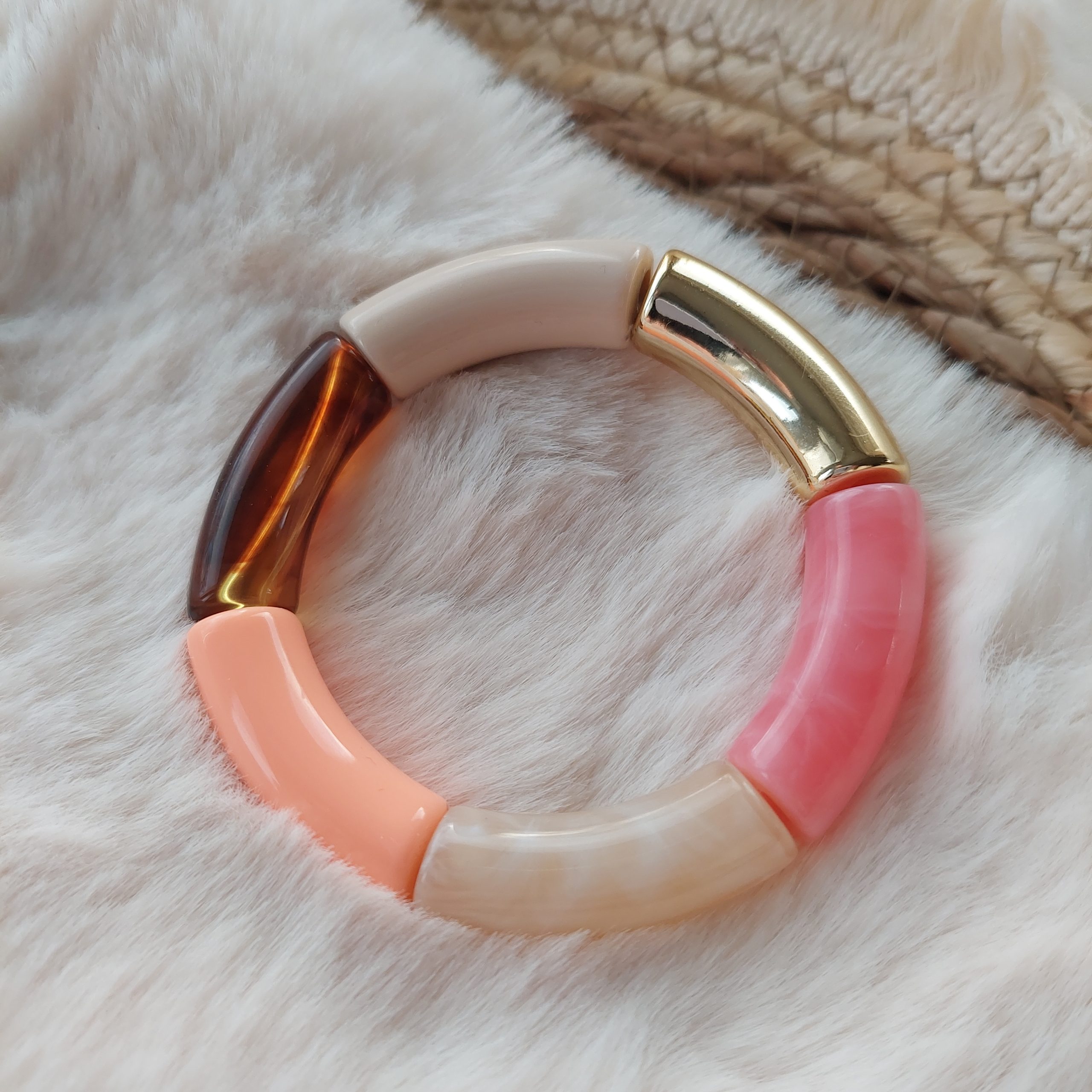 Tube Armband roze | March Jewellery