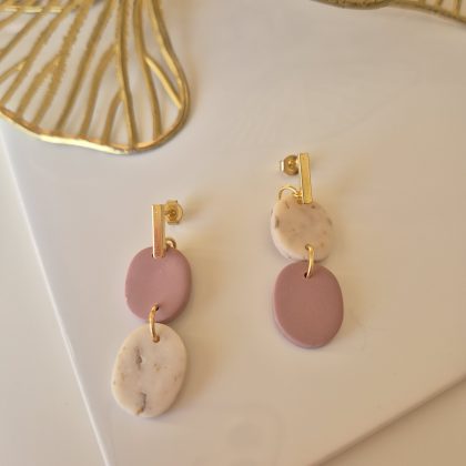 Dorien botanical beige en lavendel paars (ook in zilverkleurig rvs)