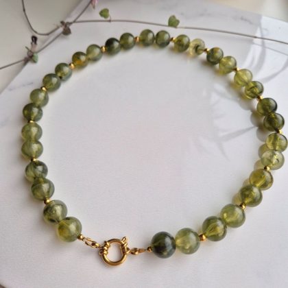Acryl kralenketting marble groen