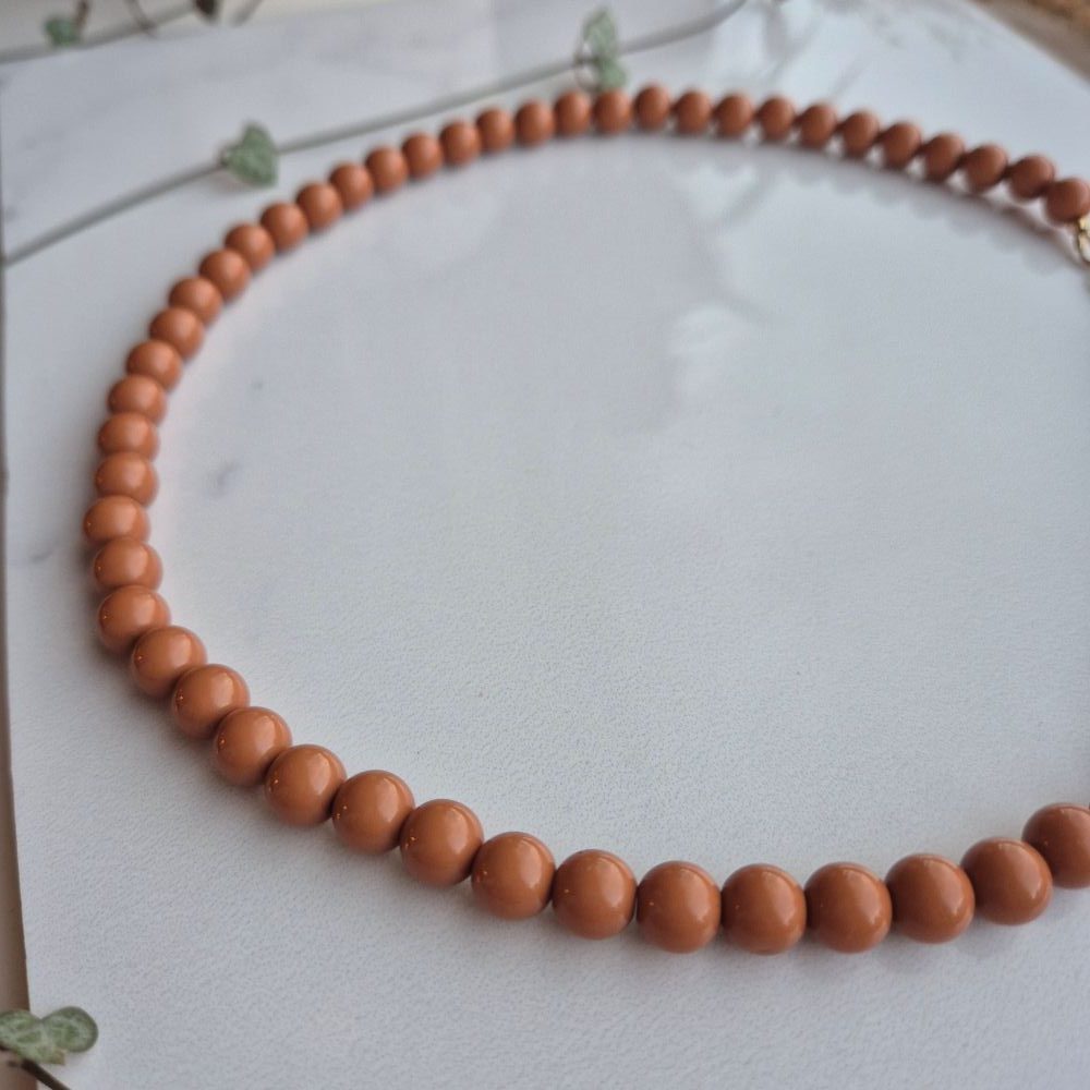 Acryl kralenketting caramel - Afbeelding 2